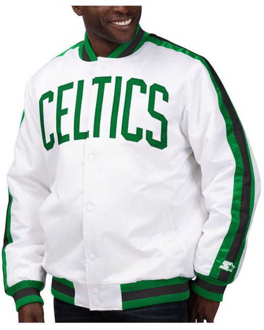 Starter Multicolor Boston Celtics The D-line Satin Jacket for men