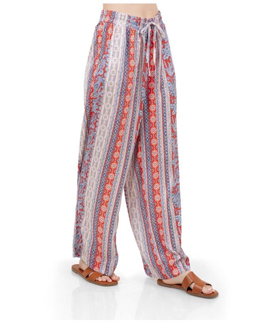 Fever Purple Print Drawstring Pant