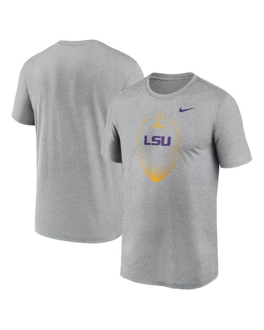 Nike Gray Lsu Tigers Primetime Legend Icon Performance T-shirt for men