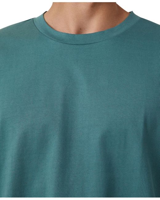 Cotton On Green Box Fit Plain T-shirt for men