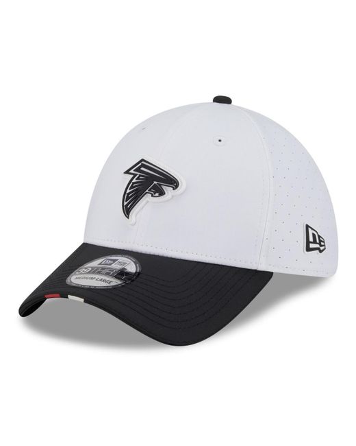 KTZ White/black Atlanta Falcons 2025 Nfl Training Camp 39thirty Flex Hat for men