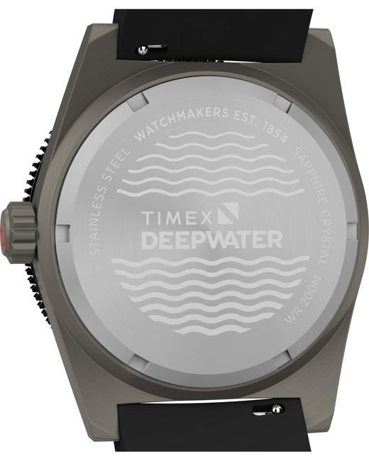 Timex Black Analog Rubber Strap Watch for men