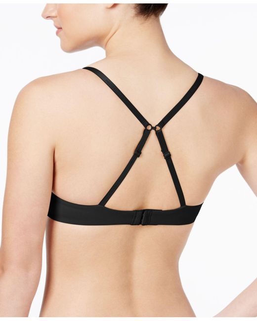 Calvin Klein Synthetic Perfectly Fit Wireless Contour Convertible Bra F2781  in Black - Lyst