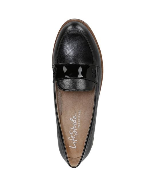 LifeStride Black Zee Slip On Penny Loafers