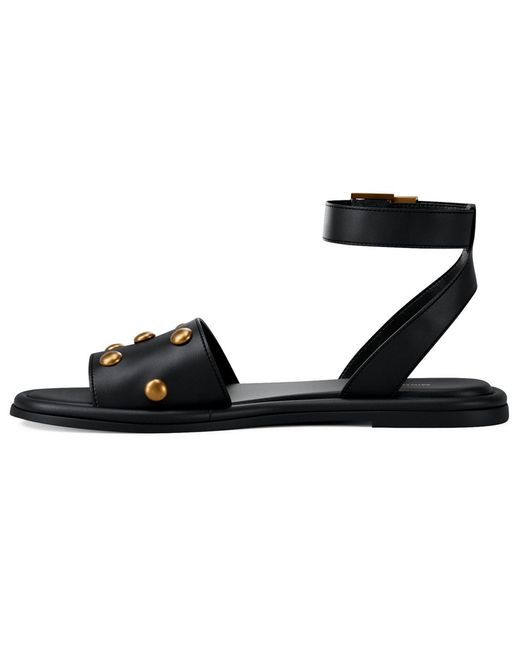 Michael Kors Black Michael Rosetta Flat Sandals