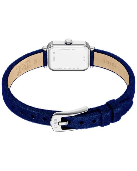 Fossil Blue Raquel Two-hand Navy Velvet Watch