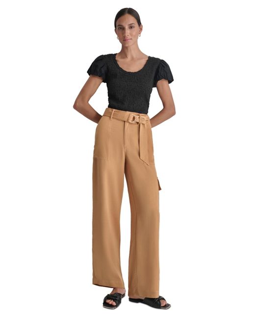 DKNY Pull-On Wide-Leg Pants