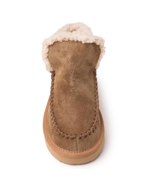 Minnetonka Brown Chandra Suede Berber Lined Ankle Boots