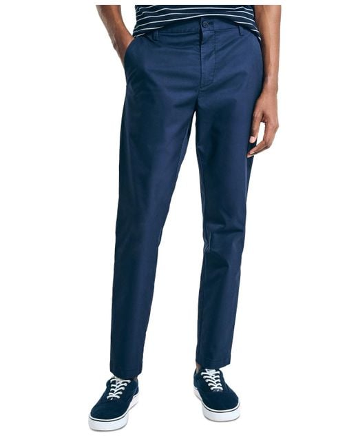 Nautica Blue Slim-fit Navtech Water-resistant Pants for men