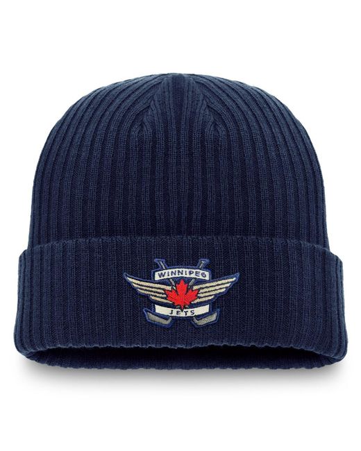 Fanatics Blue Winnipeg Jets Component Cuffed Knit Hat for men