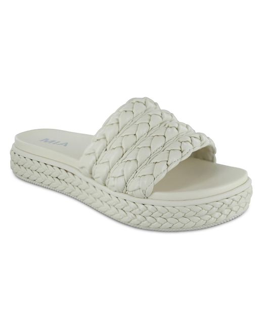 MIA Gray Bri Slip-on Slide Sandals