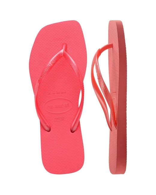 Havaianas Pink Slim Square Toe Sandals