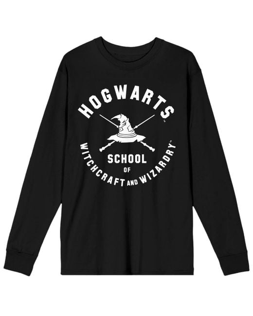 Harry Potter Black Hogwarts School Of Witchcraft And Wizardry Long Sleeve for men
