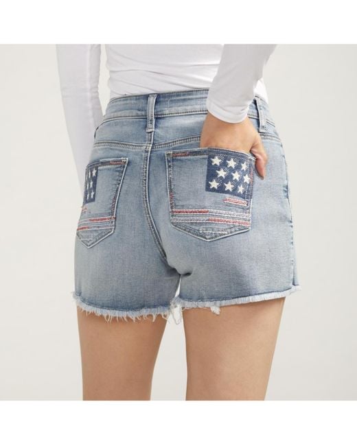 Silver Jeans Co. Blue Suki Mid Rise Americana Short