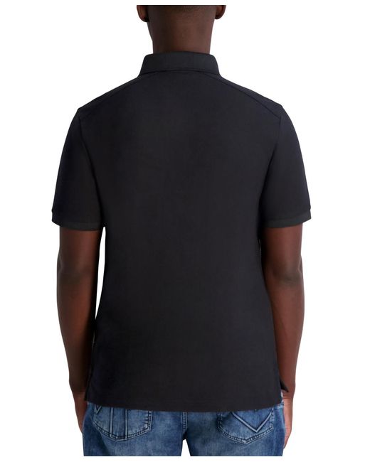 Karl Lagerfeld Black Basic Polo Shirt for men