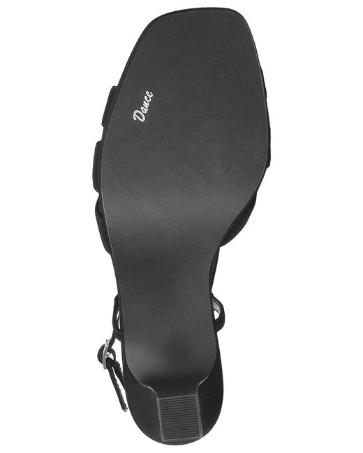 Easy Street Black Valorie Square Toe Platform Sandals