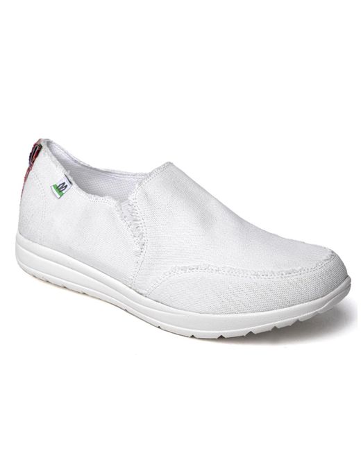 Minnetonka White Expanse Slip-on Shoes