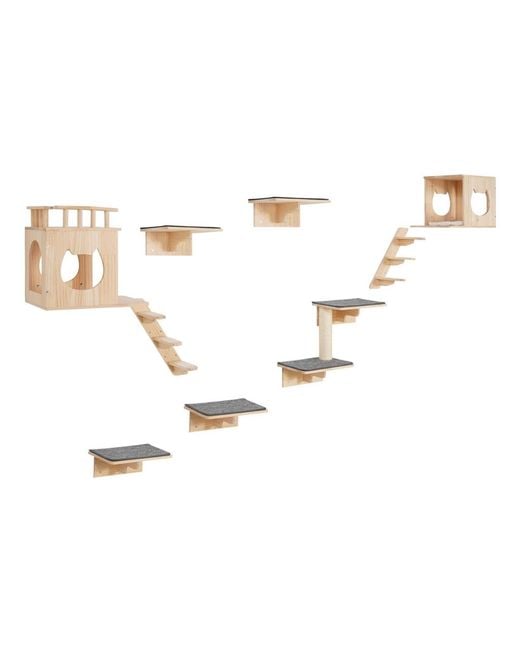 Vevor White Wall Mounted Cat Shelves Tree