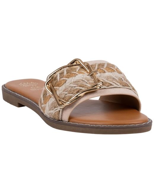 Gc Shoes Brown Devon Grommet Toe Loop Flat Sandals