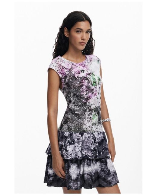 Desigual White Dress Designed By Mr. Christian Lacroix
