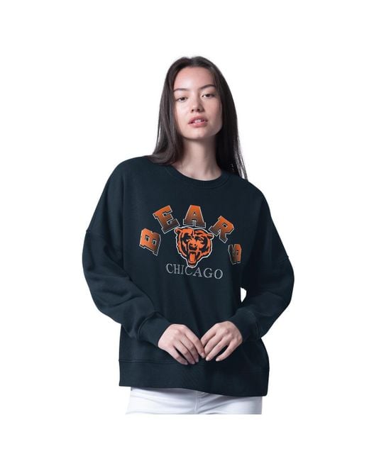G-III 4Her by Carl Banks Blue Chicago Bears Oversized Feud Sweatshirt