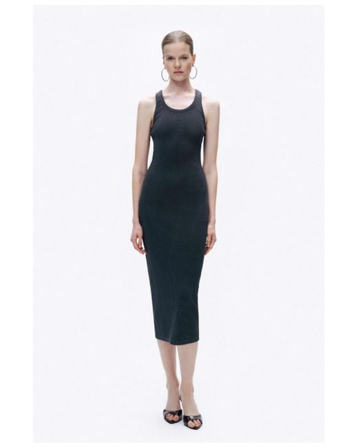 Nocturne Women's Blue Fitted Midi Dress