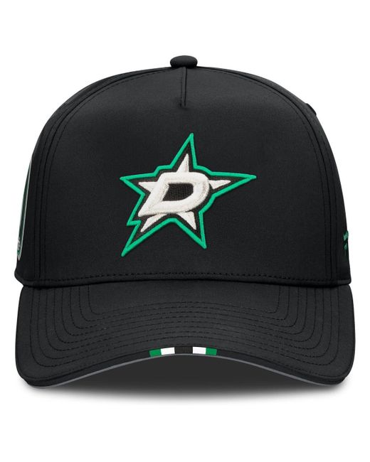 Fanatics Black Dallas Stars 2025 Nhl Draft Authentic Pro On-stage Podium A-frame Adjustable Hat for men
