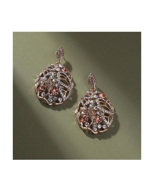 SOH Metallic Abstract Leaf Drop Earrings