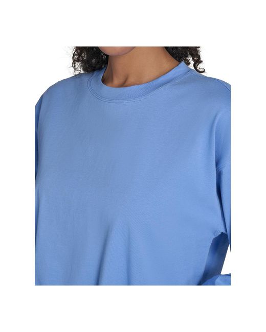 Calvin Klein Blue Performance Long-sleeve Crewneck T-shirt