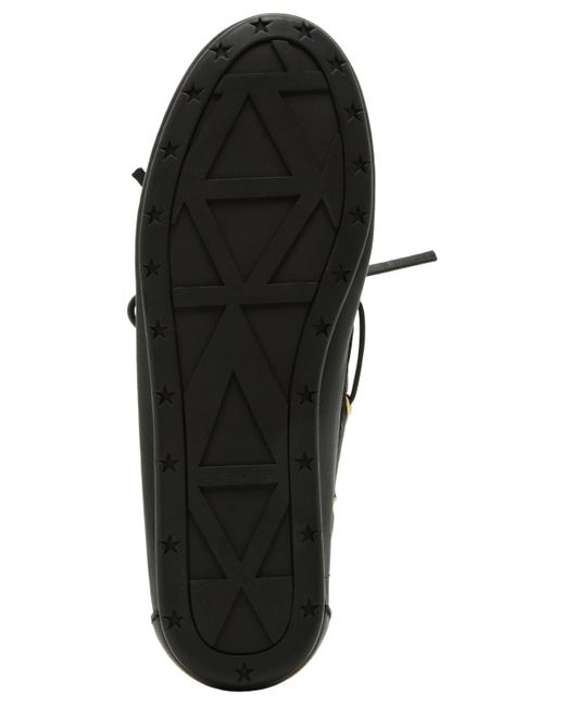 Steve Madden Black Sag Soft Boat Shoe Loafer Flats