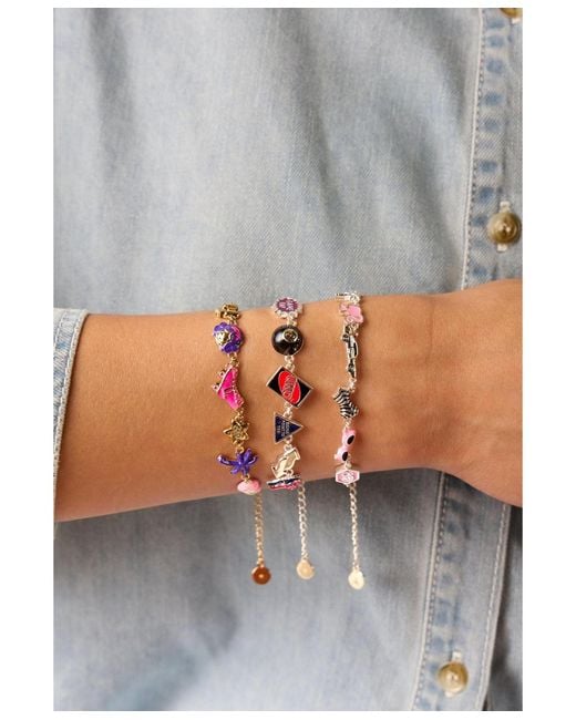 ALEX AND ANI White Mattel 80th Barbie X Polly Pocket Bracelet