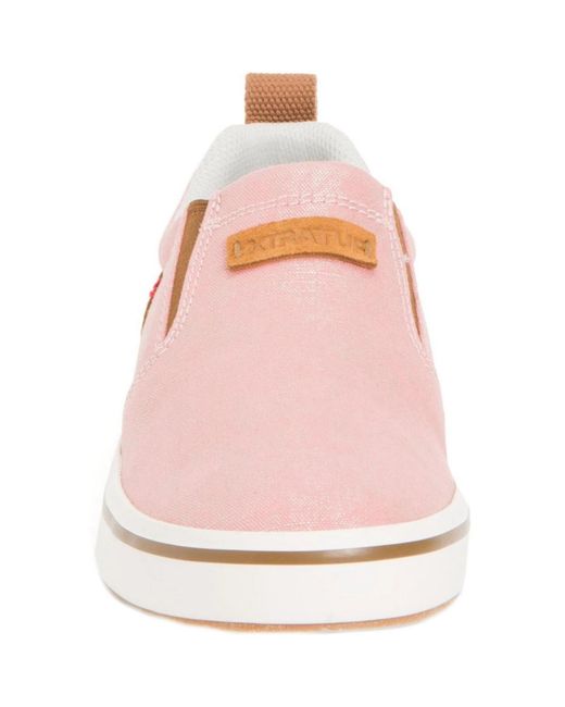 XtraTuf Pink Canvas Sharkbyte Deck Shoe