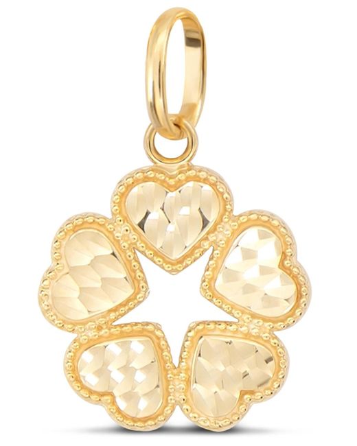 DEVATA Metallic Clover Heart Pendant