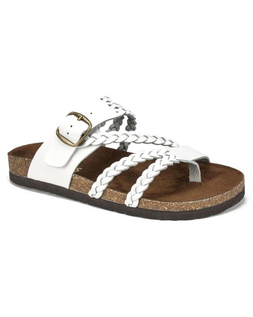 White Mountain Brown Hayleigh Footbed Sandals