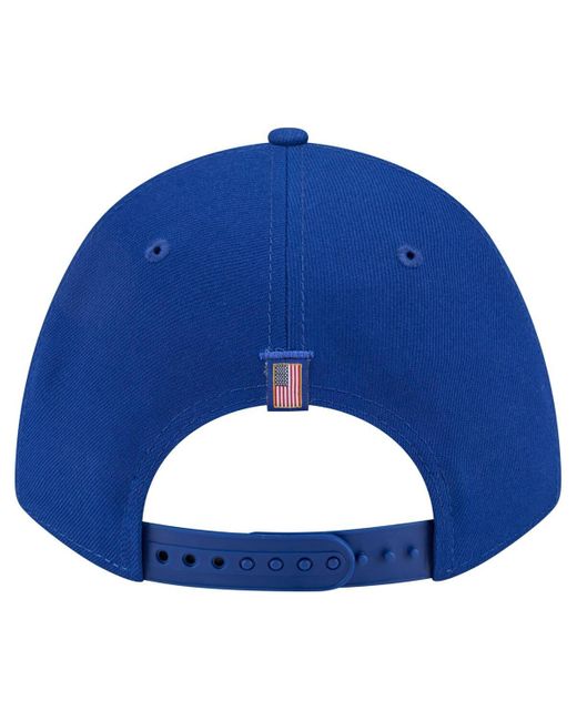 KTZ Blue Kansas City S American Flag 9forty M-crown A-frame Adjustable Hat for men