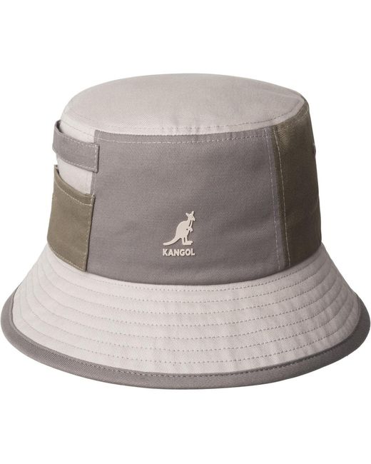 Kangol Men's Gray Cargo Colors Bucket