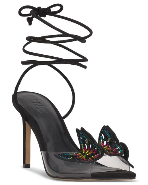INC International Concepts Black Annalise Butterfly Sandals