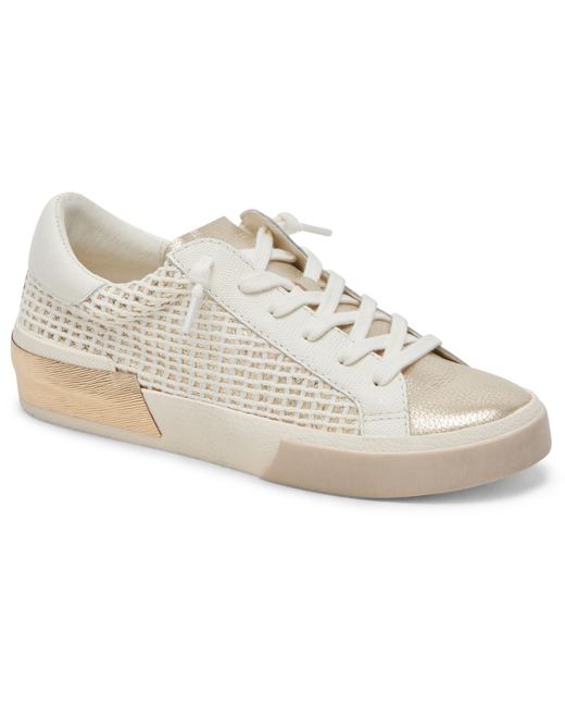 Dolce Vita White Zina Lace Up Sneakers