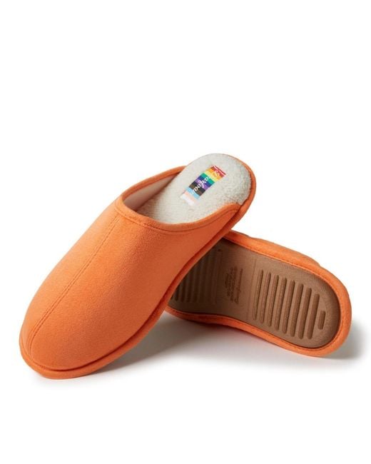 Dearfoams Orange Pride Collection Scuff Slipper