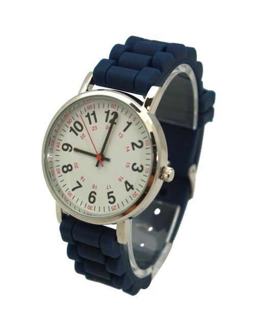 Olivia Pratt Gray Solid Silicone Bold Numbers Watch