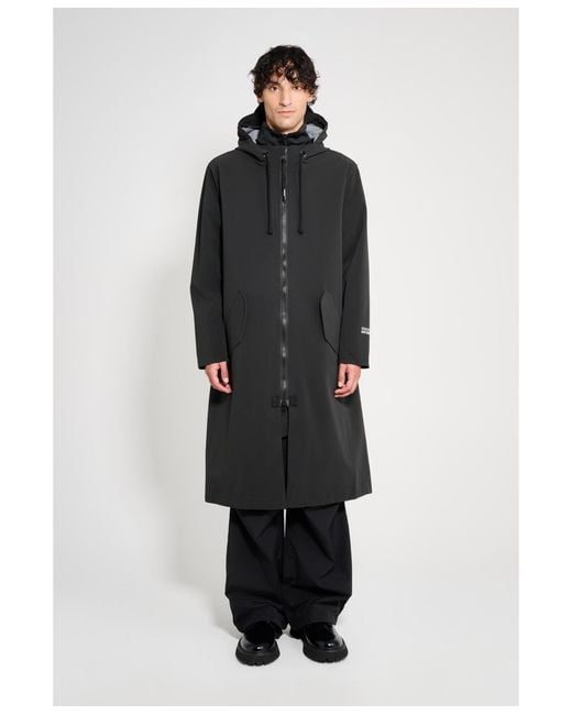 Stutterheim Black Martins Parka for men