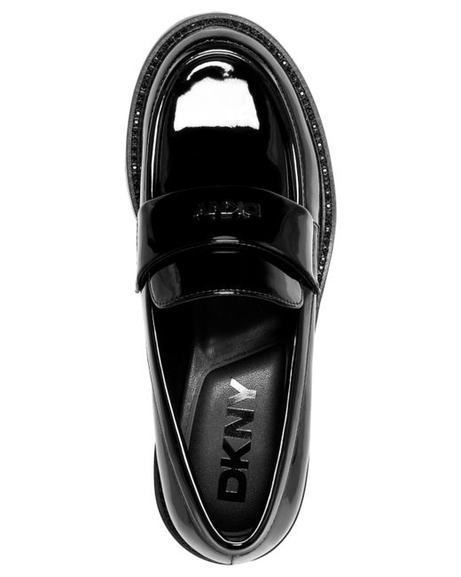 DKNY Black Civelli Heeled Loafer With Round Toe Mule