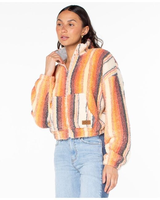 Roxy Multicolor Cold Surf Full-zip Mock Neck Top