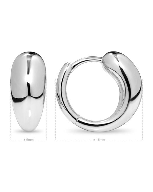 DEVATA Metallic Teardrop Hoop Earrings