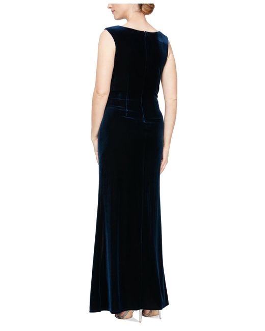 Sl Fashions Velvet Dress in Black Lyst