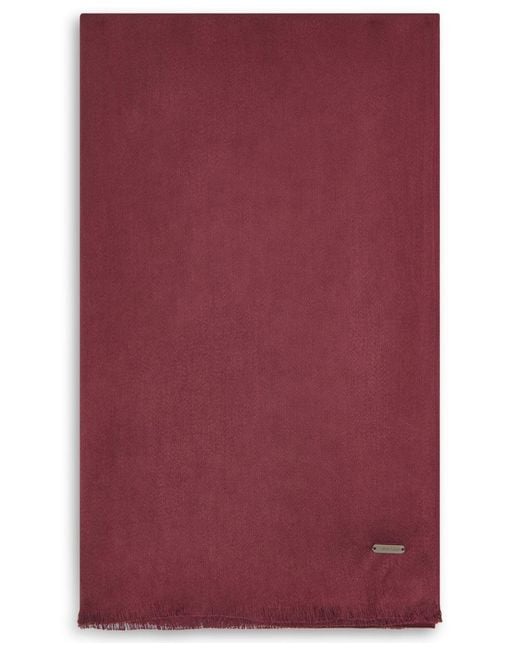 Calvin Klein Purple Solid Satin-feel Pashmina Scarf