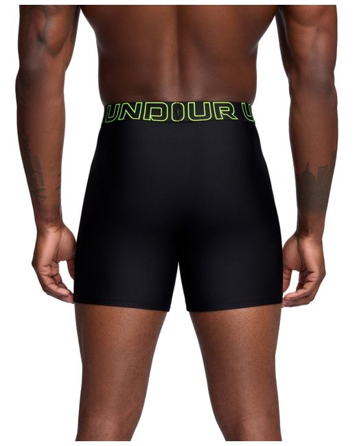 Under Armour Black Performance Tech Mesh Solid 6" Boxer Briefs for men