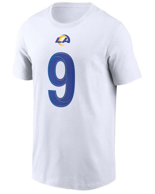 Nike White Matthew Stafford Los Angeles Rams Name And Number T-shirt for men