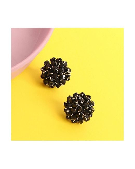 SOH Black Dahlia Stud Earrings