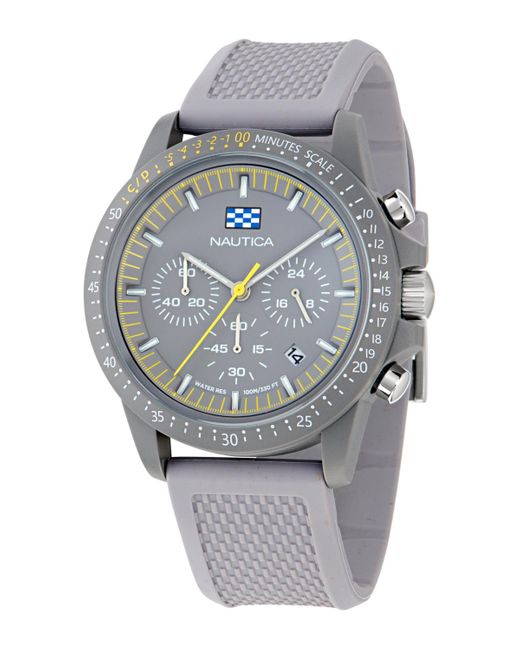 Nautica Gray Multifunction Or Date Polyurethane Watch for men